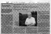 Escritor y crítico literario dirigirá Museo  [artículo] María Teresa Cárdenas M.