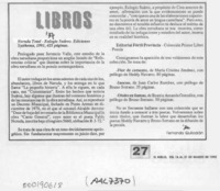 Libros  [artículo] Fernando Quilodrán.