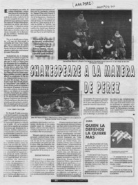 Shakespeare a la manera de Pérez  [artículo].