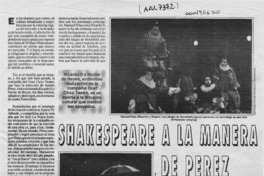 Shakespeare a la manera de Pérez  [artículo].
