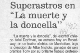 Superastros en "La muerte y la doncella"  [artículo].