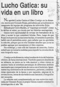 Lucho Gatica, su vida en un libro