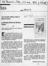 La decisión moral del hombre pastor