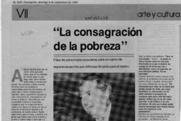 "La consagración de la pobreza"  [artículo] Anamaría Maack.