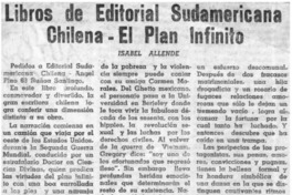 Libros de Editorial Sudamericana Chilena - El plan infinito