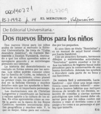 Dos nuevos libros para los niños  [artículo] E. U.