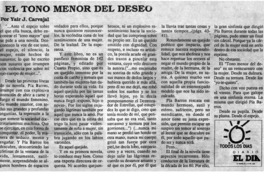 El tono menor del deseo