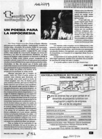 Un poema para la hipocresía  [artículo] Jaime Hales.