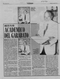 Oreste Plath académico del garabato  [artículo] Juan Gana.