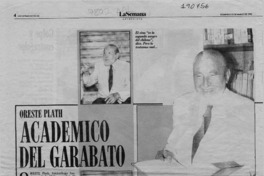 Oreste Plath académico del garabato  [artículo] Juan Gana.