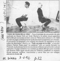 "Todo se paga en la vida"  [artículo].