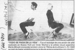 "Todo se paga en la vida"  [artículo].