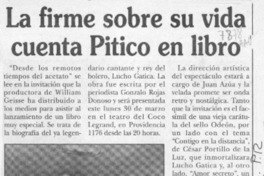 La Firme sobre su vida cuenta Pitico en libro  [artículo].