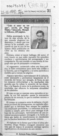 Todo el amor en sus ojos  [artículo] Antonio Rojas Gómez.