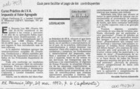 Curso práctico de I. V. A. Impuesto al Valor Agregado  [artículo] Osvaldo Torres-Ahumada.