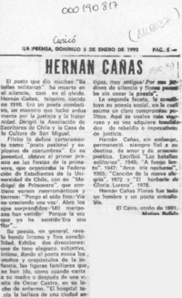 Hernán Cañas  [artículo] Matías Rafide.