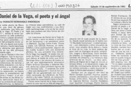 Daniel de la Vega, el poeta y el ángel  [artículo] Horacio Hernández Anderson.