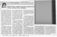 "Visión del camino de San Sebastián y de la caída de la tierra"