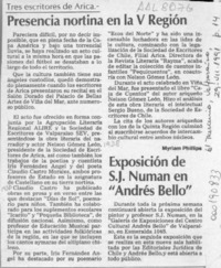 Presencia nortina en la V Región  [artículo] Myriam Phillips.