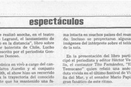 Música de los 50 en lanzamiento de libro sobre Lucho Gatica