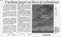 Cardoen lanzó un libro de reflexiones  [artículo].
