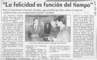 "La Felicidad es función del tiempo"  [artículo].