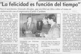 "La Felicidad es función del tiempo"  [artículo].