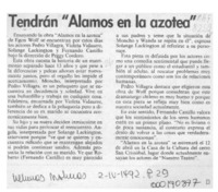 Tendrán "Alamos en la azotea"  [artículo].