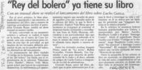 "Rey del bolero" ya tiene su libro  [artículo].