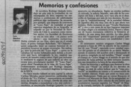 Memorias y confesiones  [artículo] Luis Sánchez Latorre.