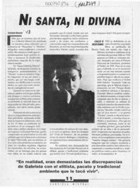 Ni santa, ni divina  [artículo] Soledad Bianchi.