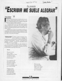 "Escribir me suele alegrar"