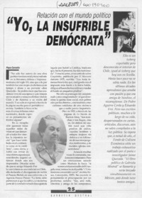 "Yo, la insufrible demócrata"  [artículo] Pepa Carvallo.