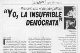 "Yo, la insufrible demócrata"  [artículo] Pepa Carvallo.