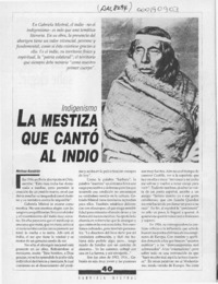 La mestiza que cantó al indio  [artículo] Melissa Kazabián.