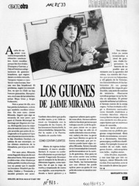 Los guiones de Jaime Miranda  [artículo] Margarita Cea.