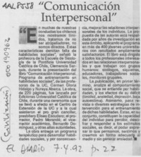 "Comunicación interpersonal"