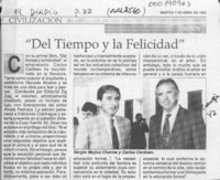 "Del tiempo y la felicidad"  [artículo].