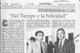 "Del tiempo y la felicidad"  [artículo].