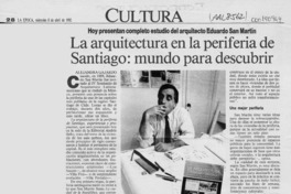 La arquitectura en la periferia de Santiago, mundo para descubrir  [artículo] Alejandra Gajardo.