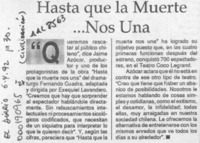 Hasta que la muerte -- nos una  [artículo].
