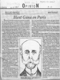 Blest Gana en París  [artículo] Martín Ruiz.