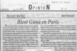 Blest Gana en París  [artículo] Martín Ruiz.
