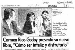 Carmen Rico-Godoy presentó su nuevo libro, "Cómo ser infeliz y disfrutarlo"  [artículo].