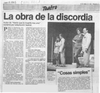 La obra de la discordia  [artículo].