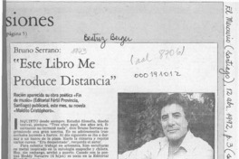 "Este libro me produce distancia"  [artículo] Beatriz Berger.