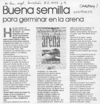 Buena semilla para germinar en la arena  [artículo] Daga.