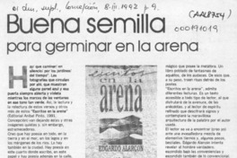 Buena semilla para germinar en la arena  [artículo] Daga.