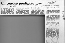 Un cerebro prodigioso  [artículo] Lautaro Robles Alvarez.