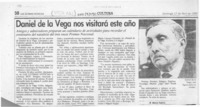 Daniel de la Vega nos visitará este año  [artículo] Marco Valeria.